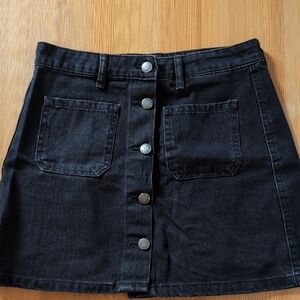 Bershka Black Denim Waist Label Detail